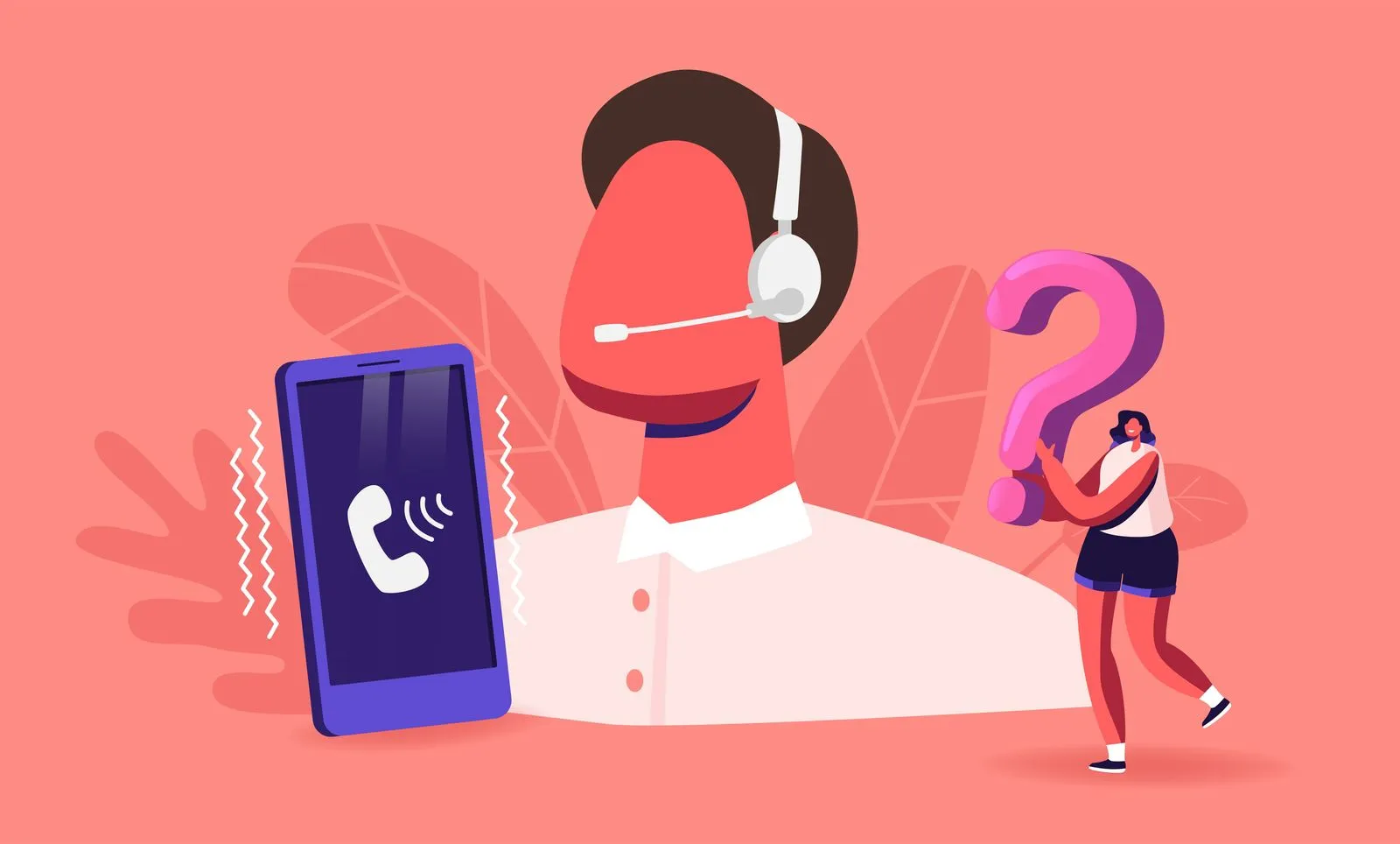 A support agent wearing a headset answering a customer call